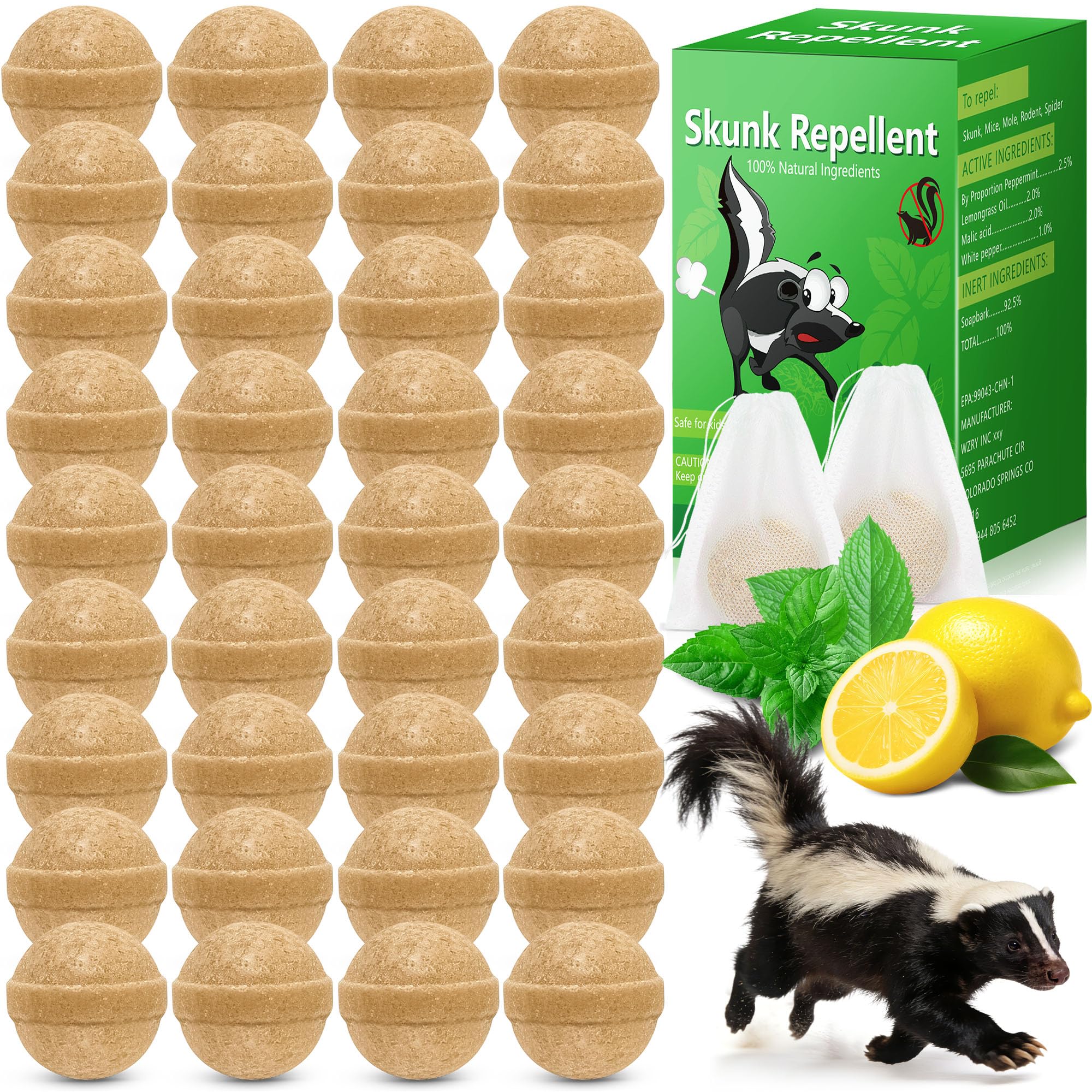 Ezoon Skunk Repellent yard pellets protect outdoor spaces from skunks and other critters.