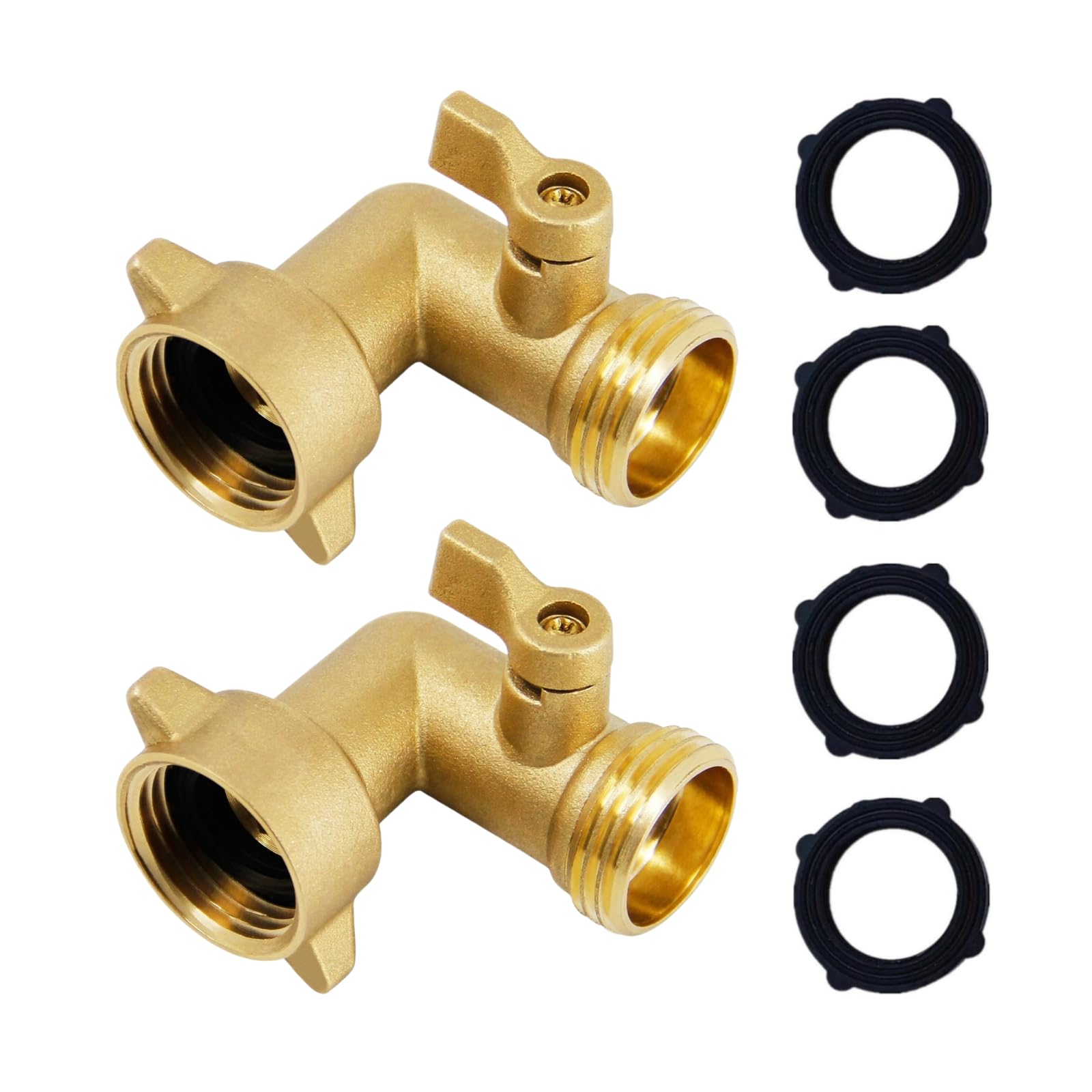 EZtar 90-degree hose elbow connector for tight spaces with durable brass construction.