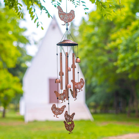 EZTZEN wind chimes garden set adds decorative movement and tranquil tones.