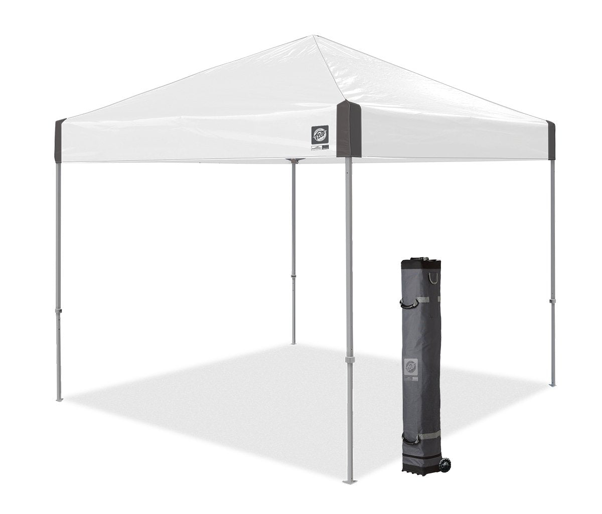 E-Z UP Ambassador 10x10 canopy in front view providing ample shade for gatherings
