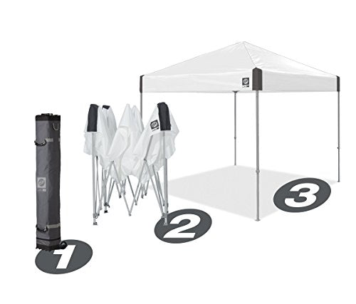 E-Z UP Ambassador canopy side view showing height and open interior