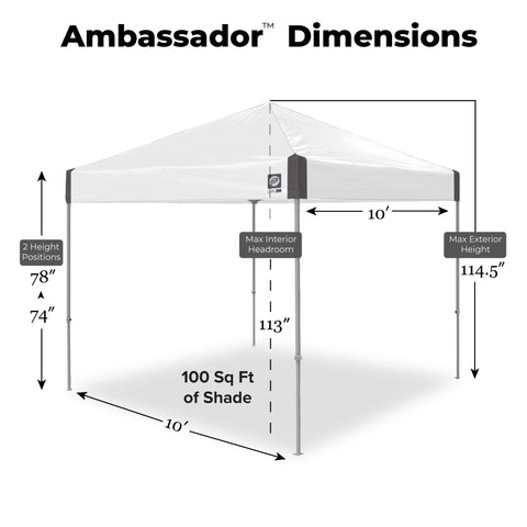 Clear-span interior of the Ambassador canopy maximizing headroom