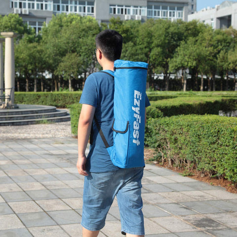 EzyFast compact packdown fits neatly into the 27in by 8in by 8in bag.
