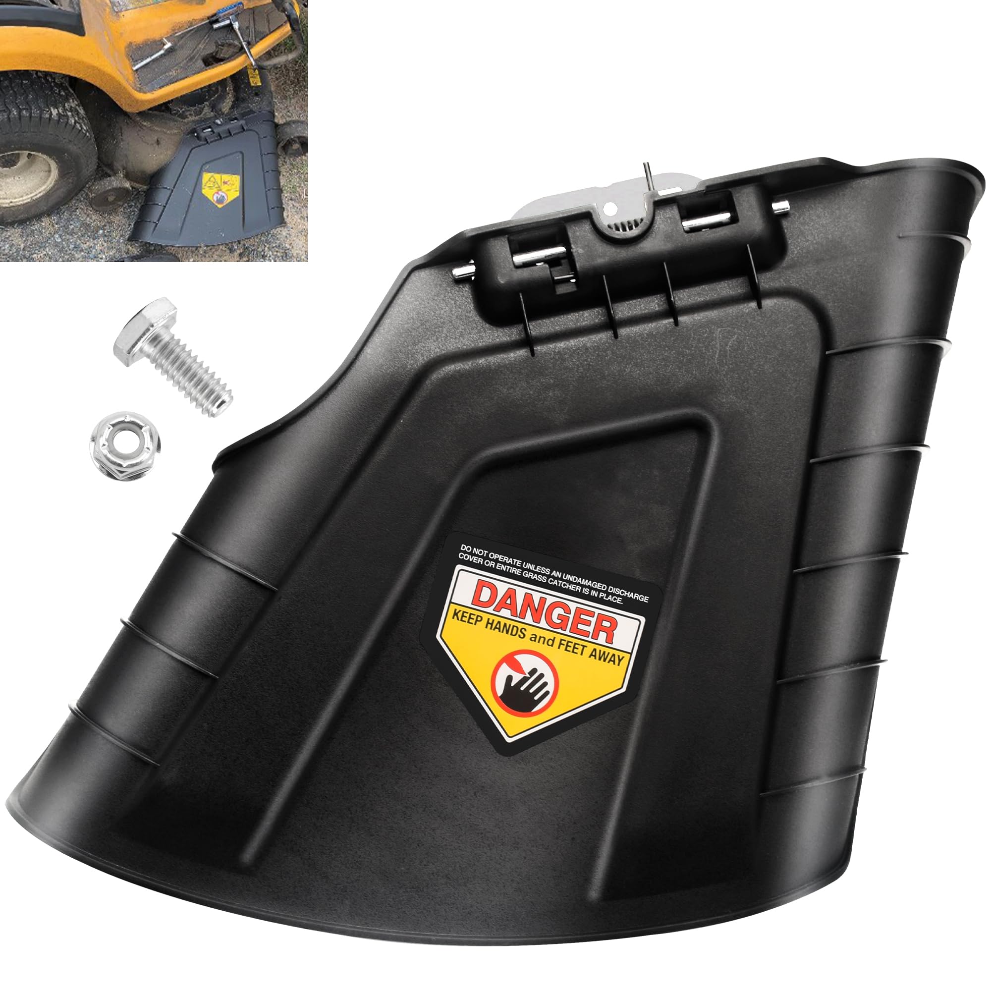 EZYPak chute assembly with MTD and Cub Cadet compatibility for easy maintenance.