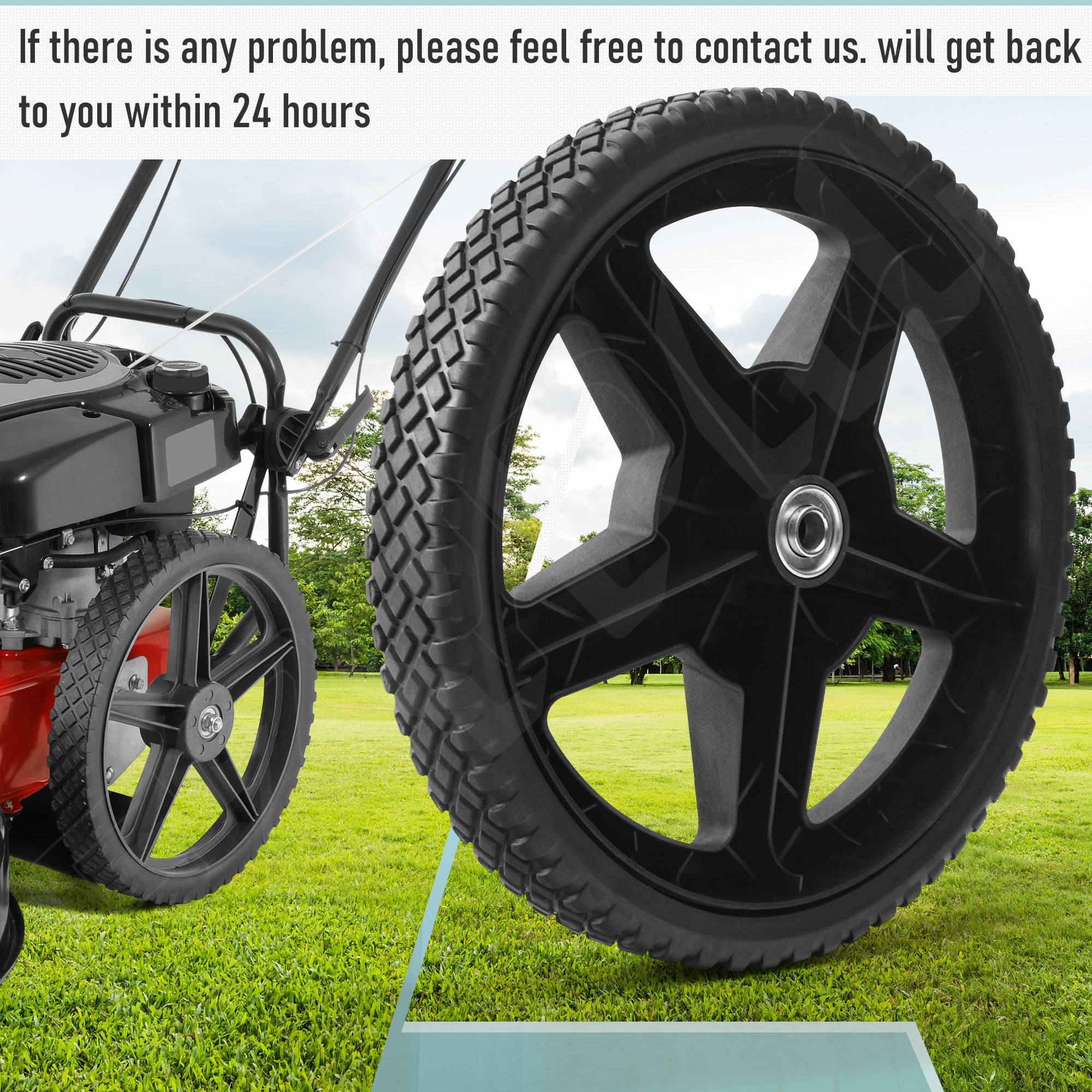 EZYPak durable wheel built for frequent outdoor use in harsh conditions.