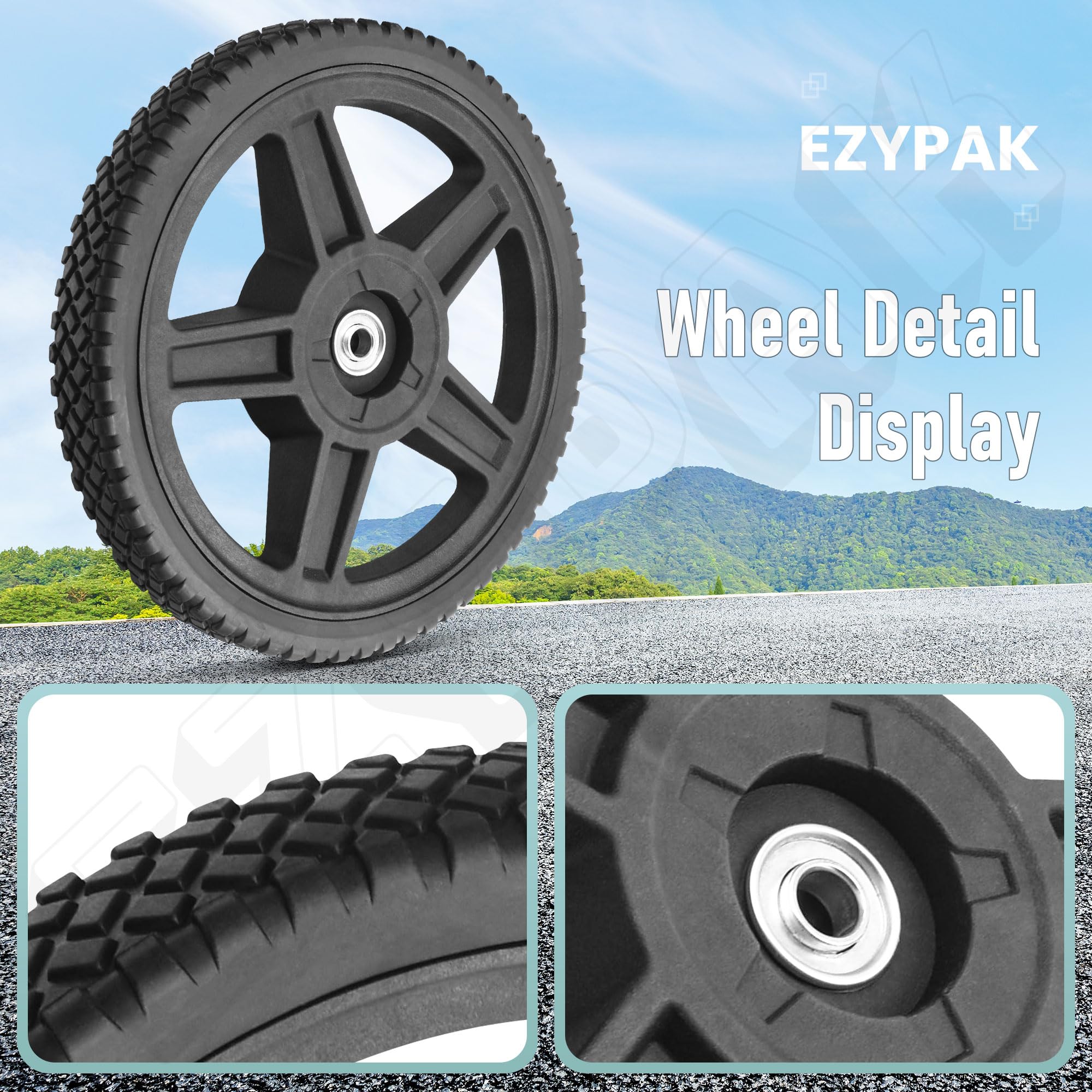 EZYPak install-ready replacement wheel for fast maintenance.