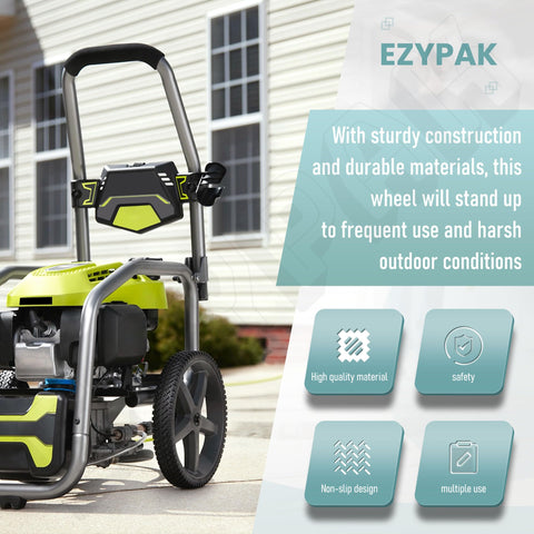 EZYPak replacement wheel with 1/2 inch center hole for secure mounting.