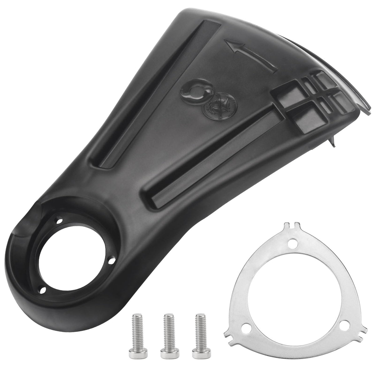 EZYPak shield kit front view shows a durable debris guard for compatible trimmers