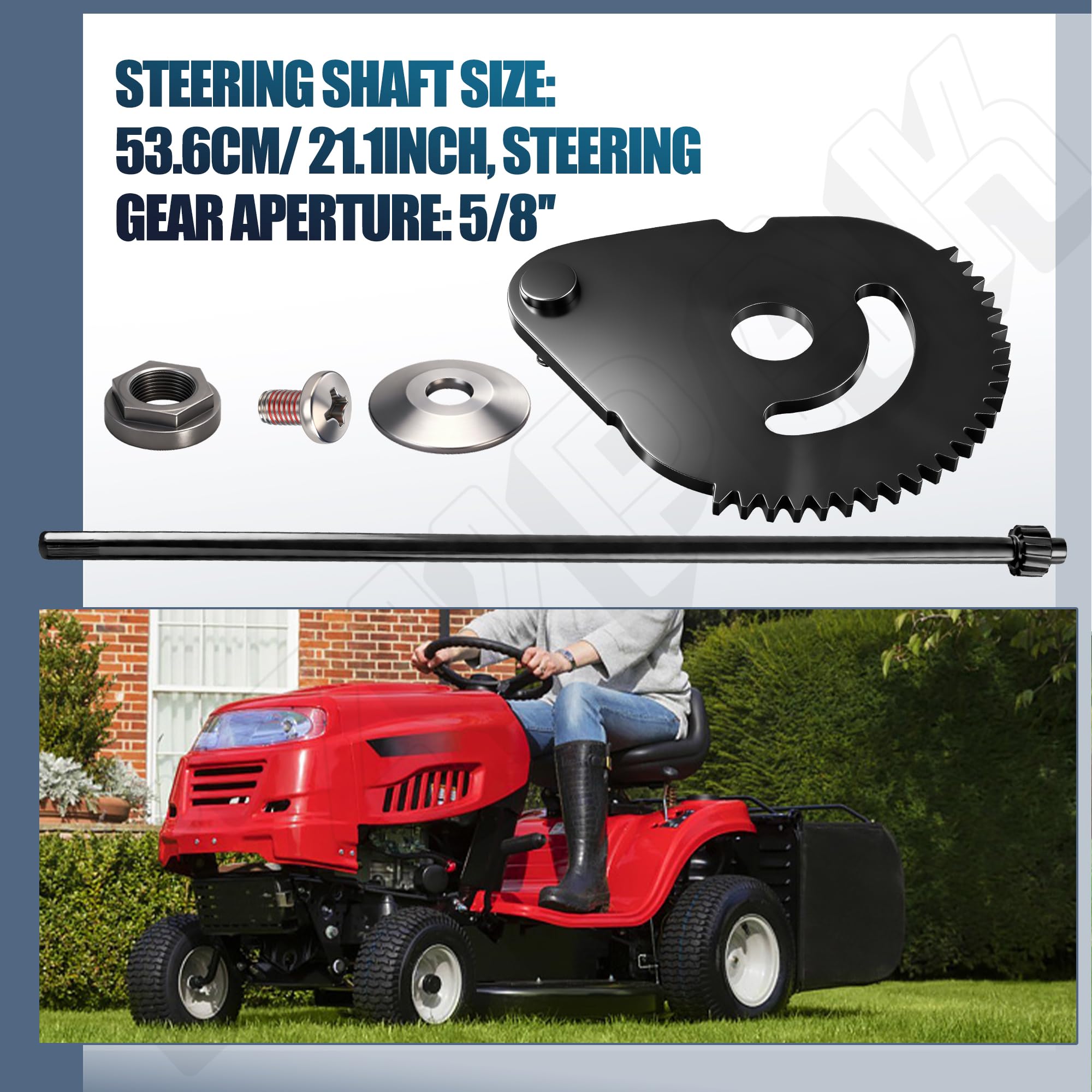 EZYPak steering shaft length 21.1 inches enables proper mounting