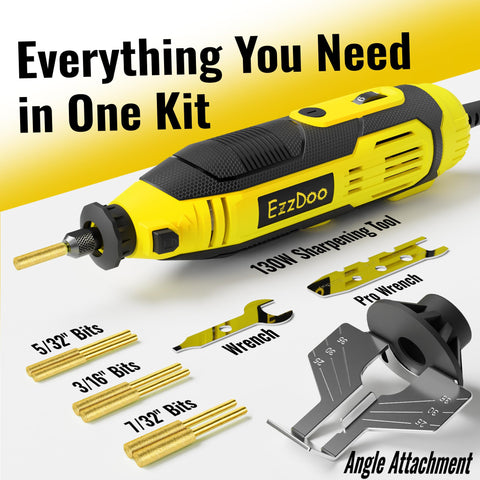 EzzDoo six titanium diamond bits setup for durable sharpening