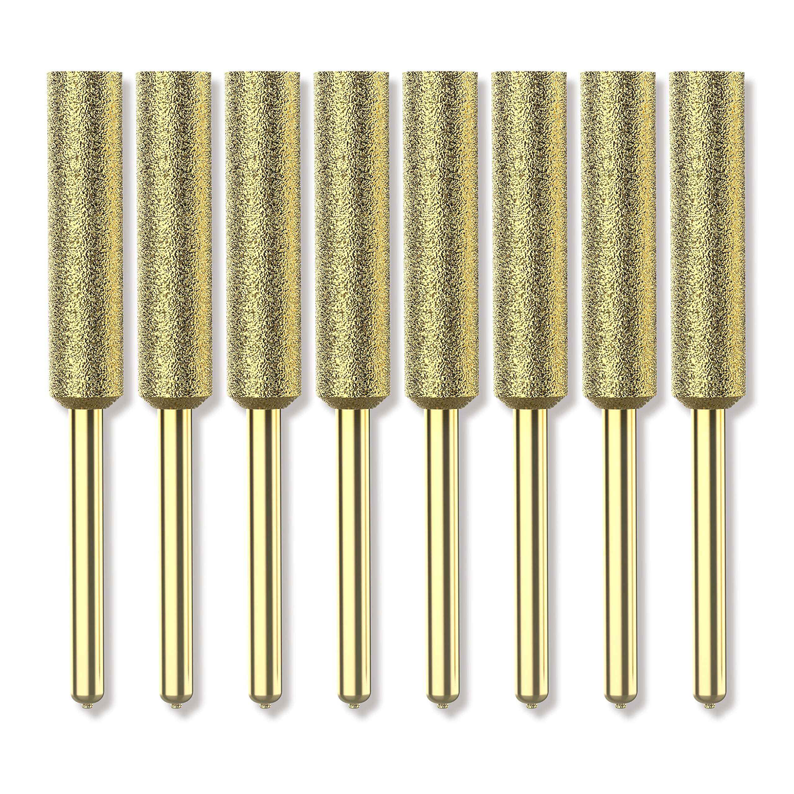 EzzDoo bits close-up shows titanium coated diamond wheel for fast sharpening