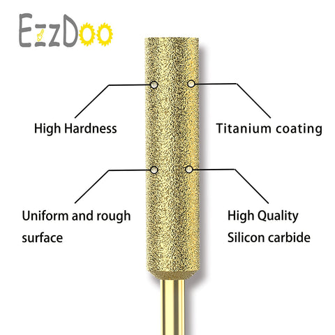 EzzDoo Bits installed on electric sharpener aiding quick two-step replacement.
