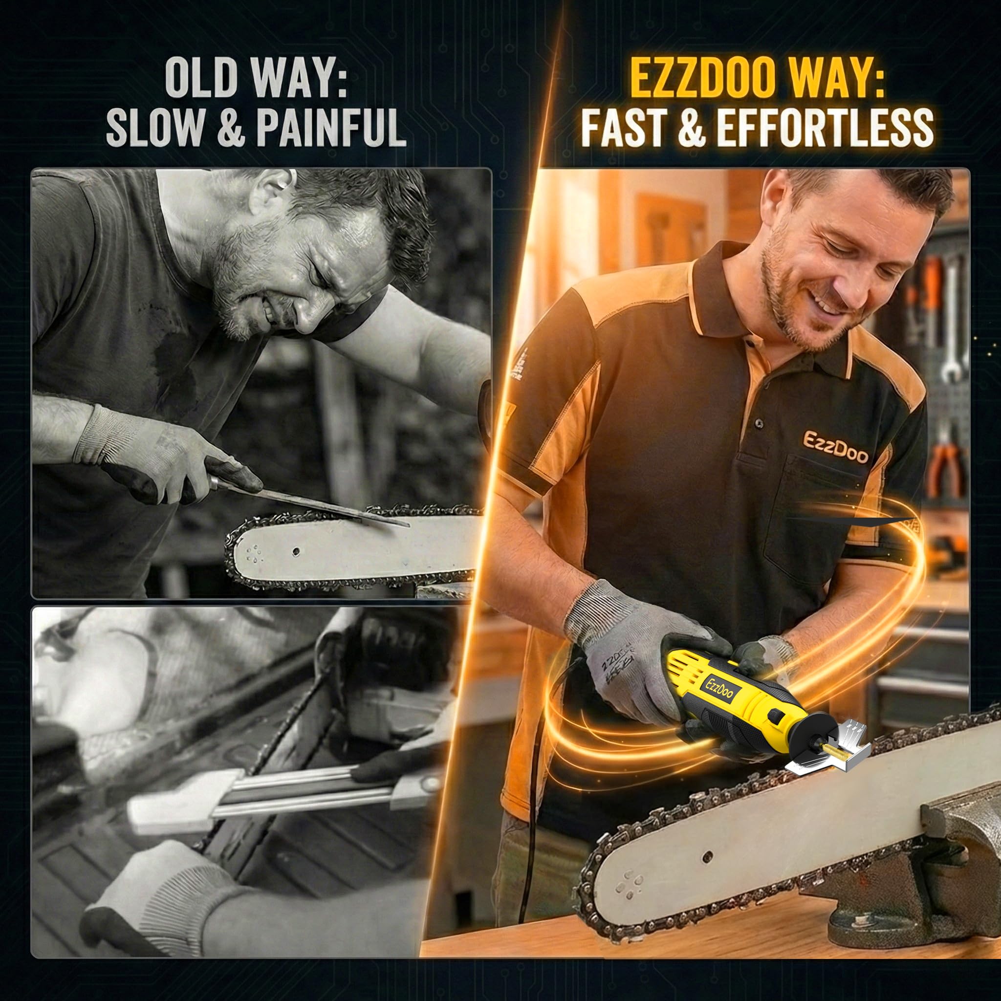 EzzDoo honeycomb-grip ergonomic design for comfortable handling