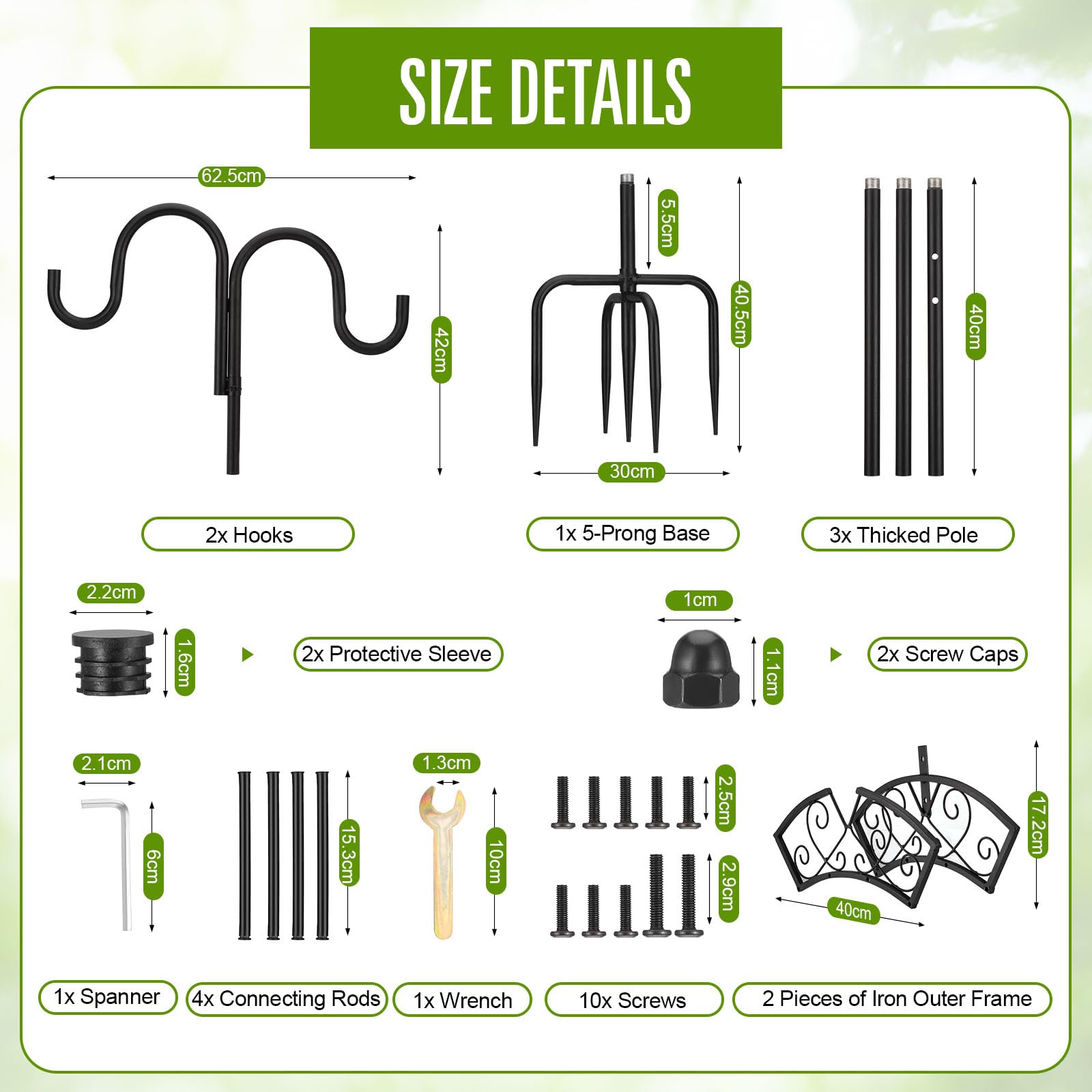 Faankiton garden hose holder base provides stable support in windy weather.