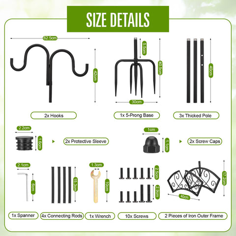 Faankiton garden hose holder base provides stable support in windy weather.