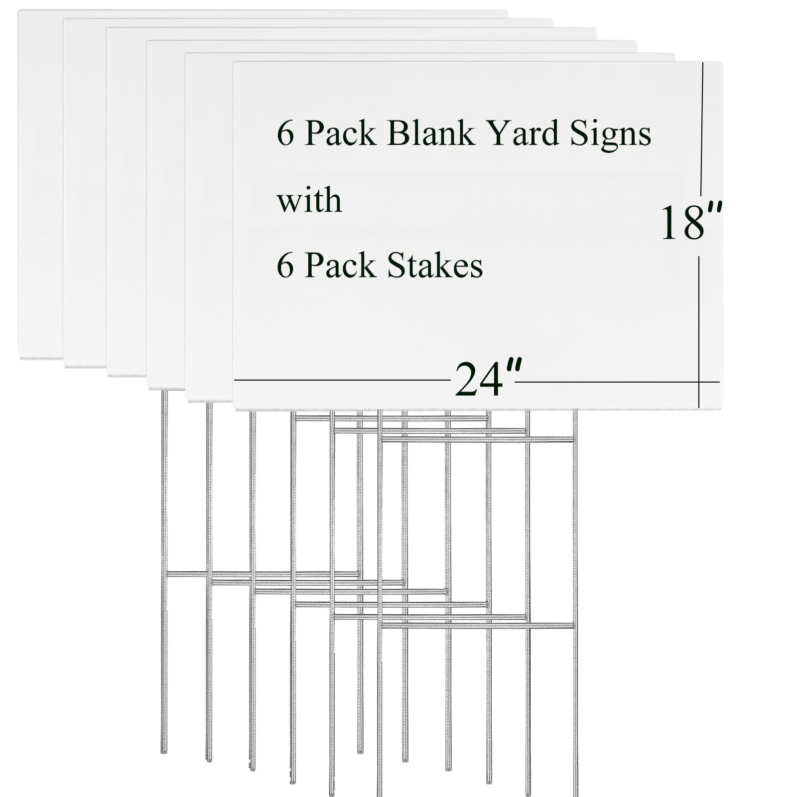 FAAYUCK blank yard sign 18x24 front view ready for customization.