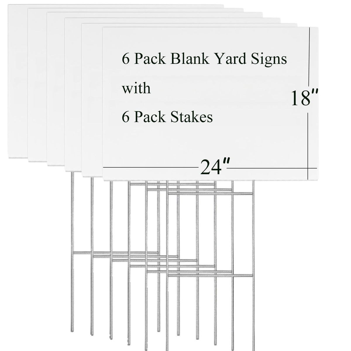 FAAYUCK blank yard sign 18x24 front view ready for customization.