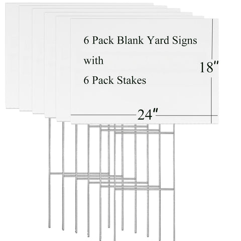 FAAYUCK blank yard sign 18x24 front view ready for customization.