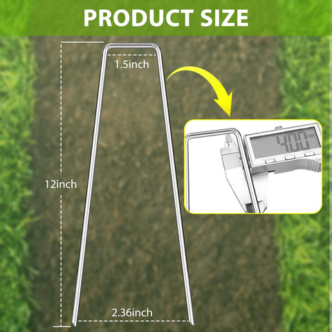 FAAYUCK U-shaped galvanized stakes: 8-gauge durability for tough outdoor ground.