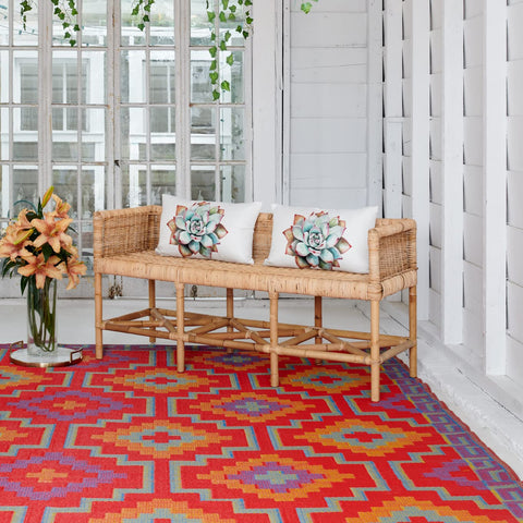 Fab Habitat Lhasa outdoor rug waterproof 6x9 for patios and decks.