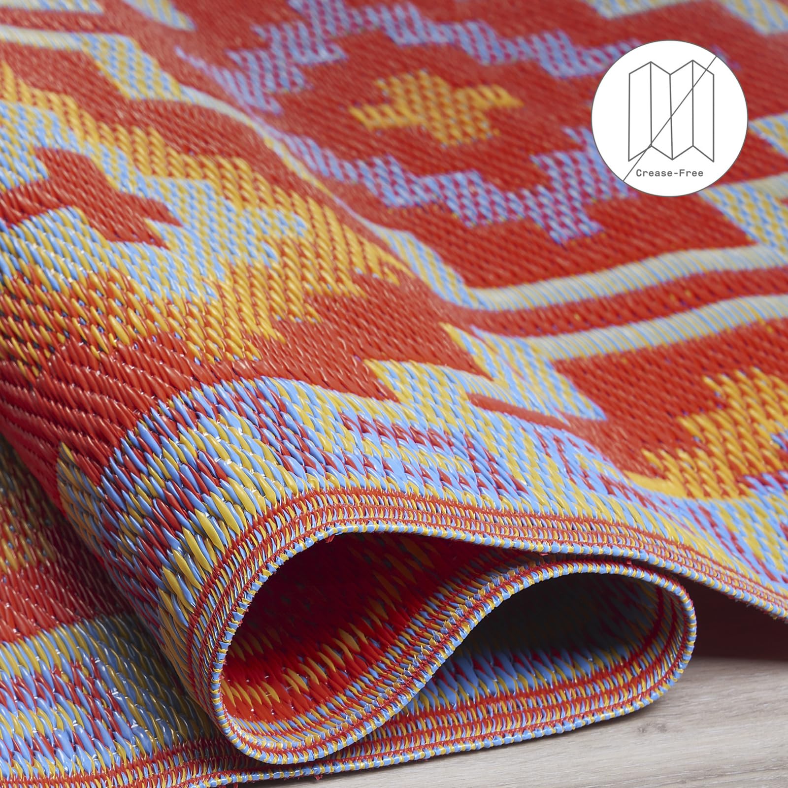 Fab Habitat outdoor rug large patio use adds color.
