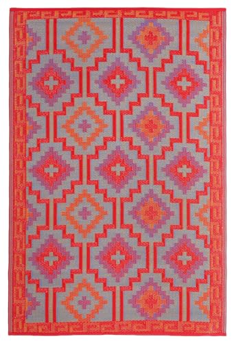 Fab Habitat orange violet colorway enhances outdoor spaces.