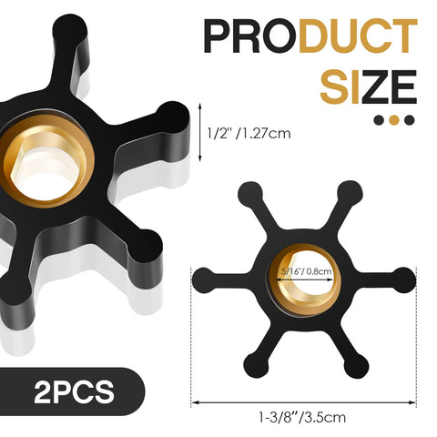 Fabbay impeller with 1-3/8 inch diameter for precise sizing.