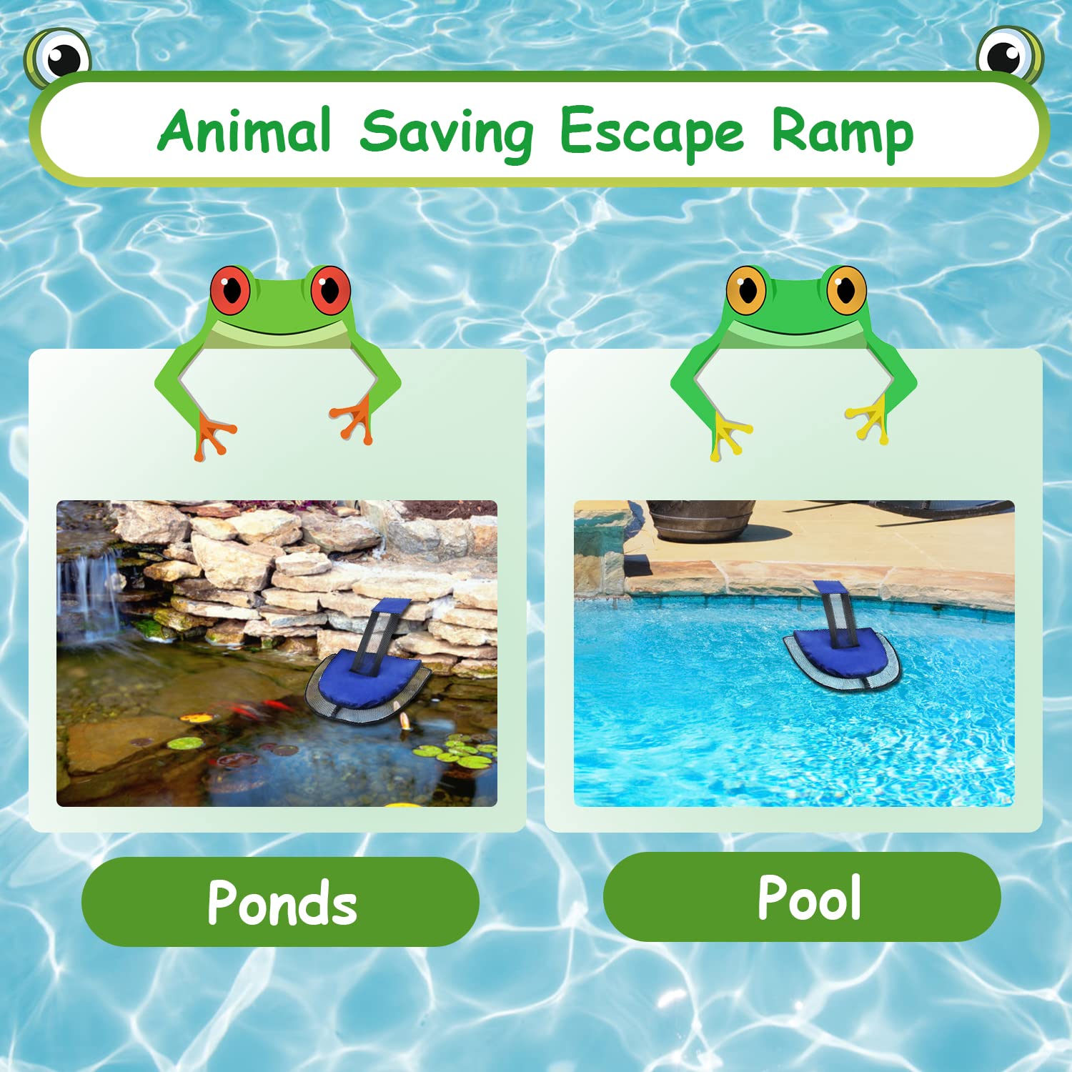 Sand-filled base provides weighted stability on the water surface