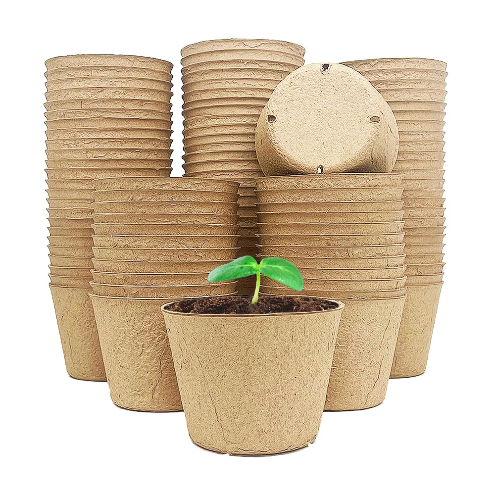 Fabiacci 4-inch seed starter pot with drainage holes promotes healthy root development.