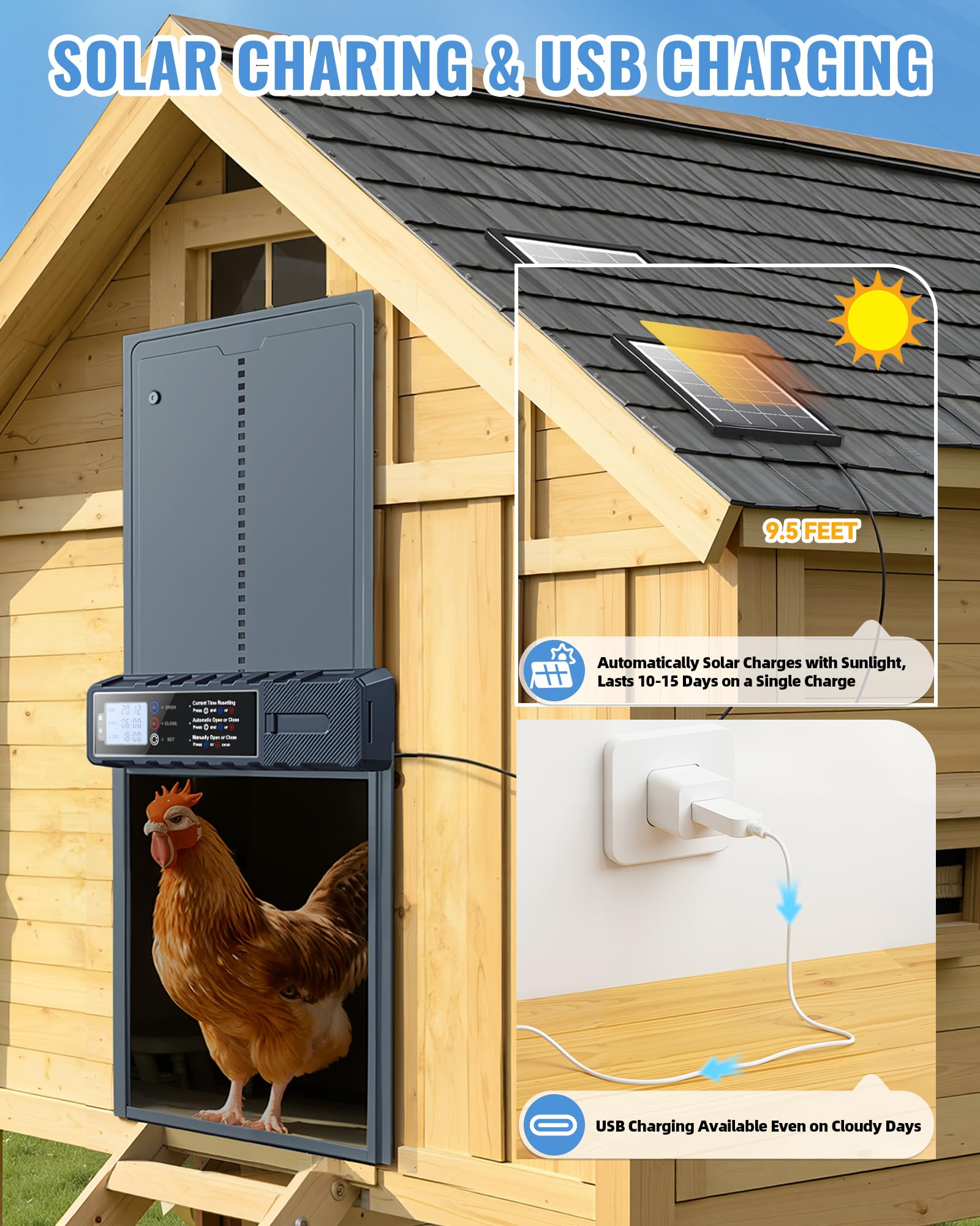 FabStyl anti-pinch safety detects obstacles and protects chickens