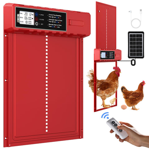 FabStyl automatic coop door with XL opening for smooth flock passage.