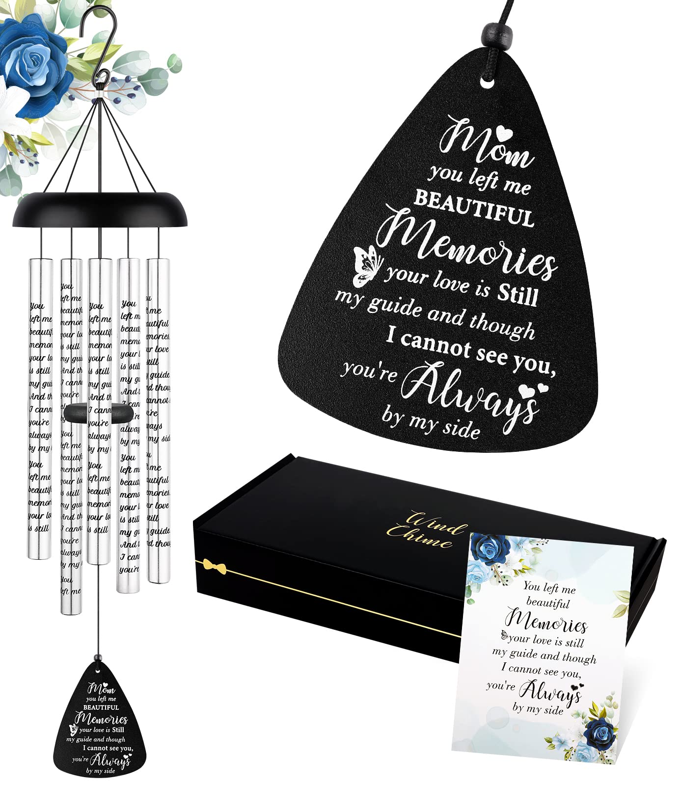 Fabuday sympathy wind chimes outdoors enhance a peaceful memory space