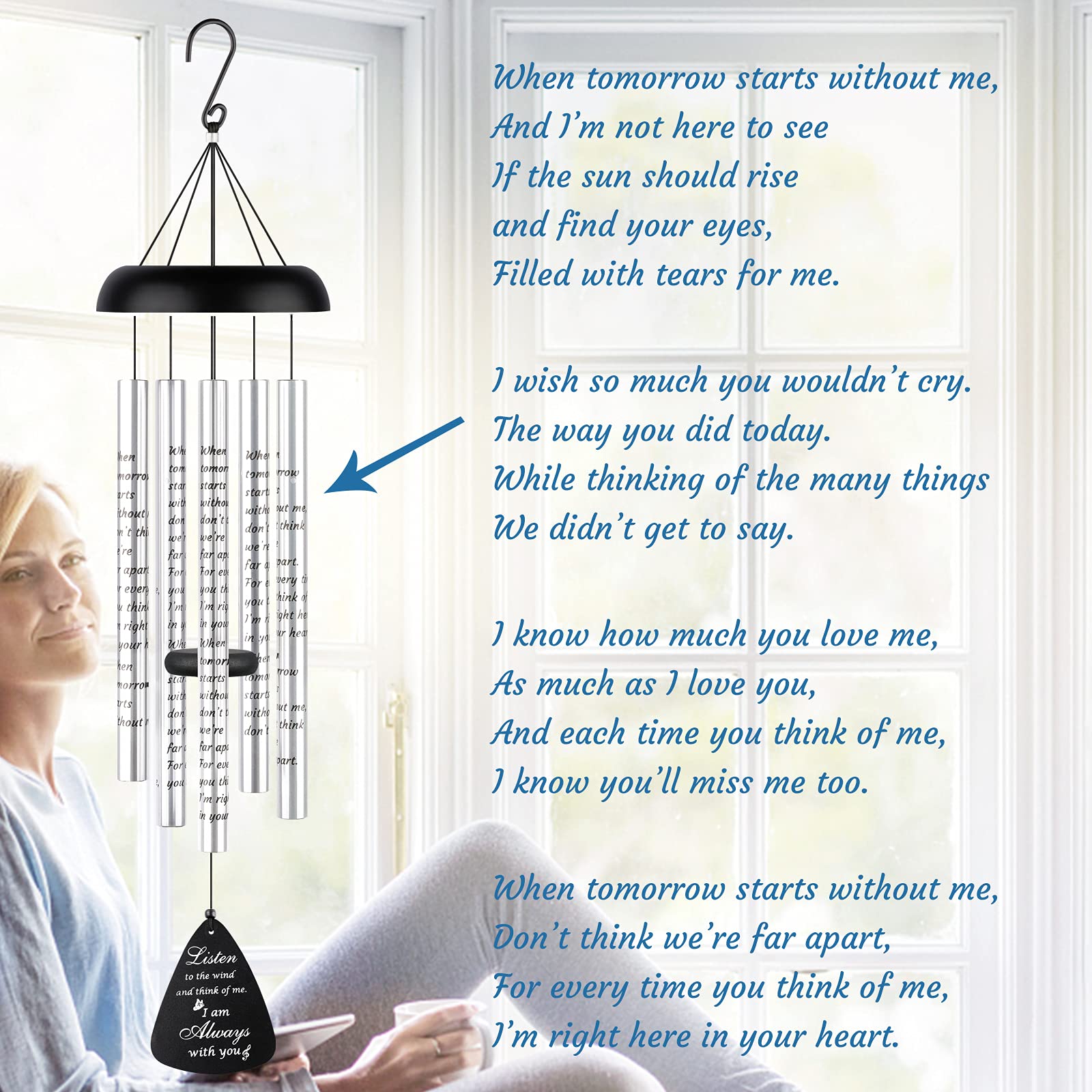 Fabuday wind chimes produce soothing melody in breeze.