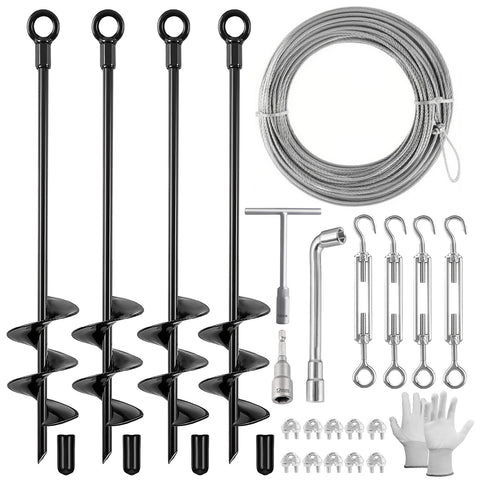 Fabulas ground anchors 18-inch tip for strong soil grip in outdoor installs