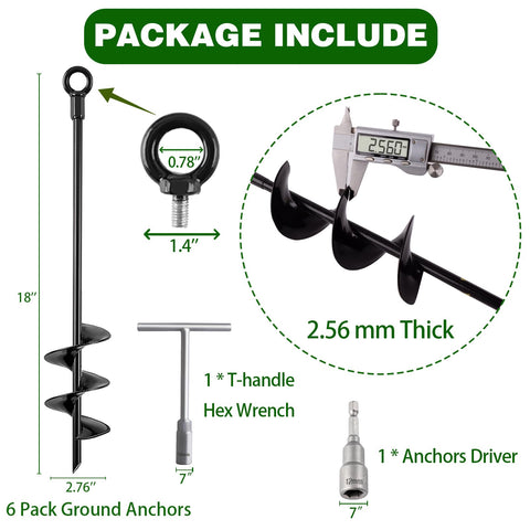 Fabulas complete kit includes six anchors plus wrench and driver