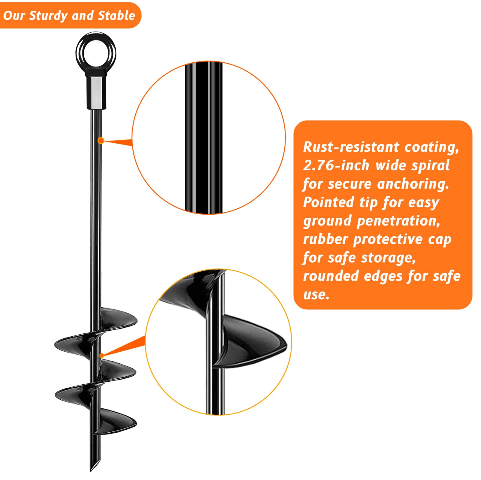 Fabulas Ground Anchors on-ground setup outdoors for tents and playsets