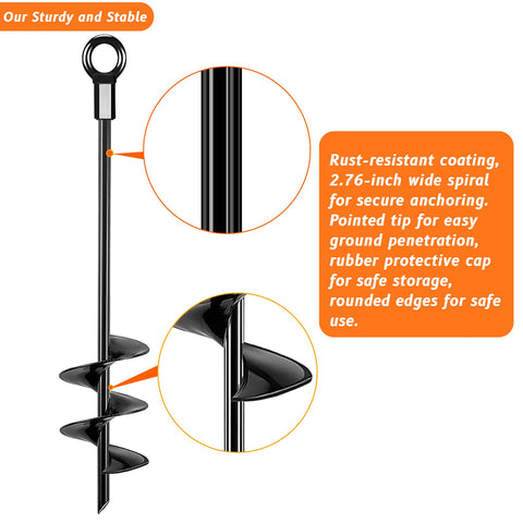 Fabulas Ground Anchors on-ground setup outdoors for tents and playsets