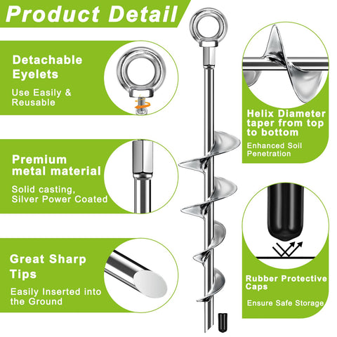 Fabulas ground anchors with welded shaft and durable construction.