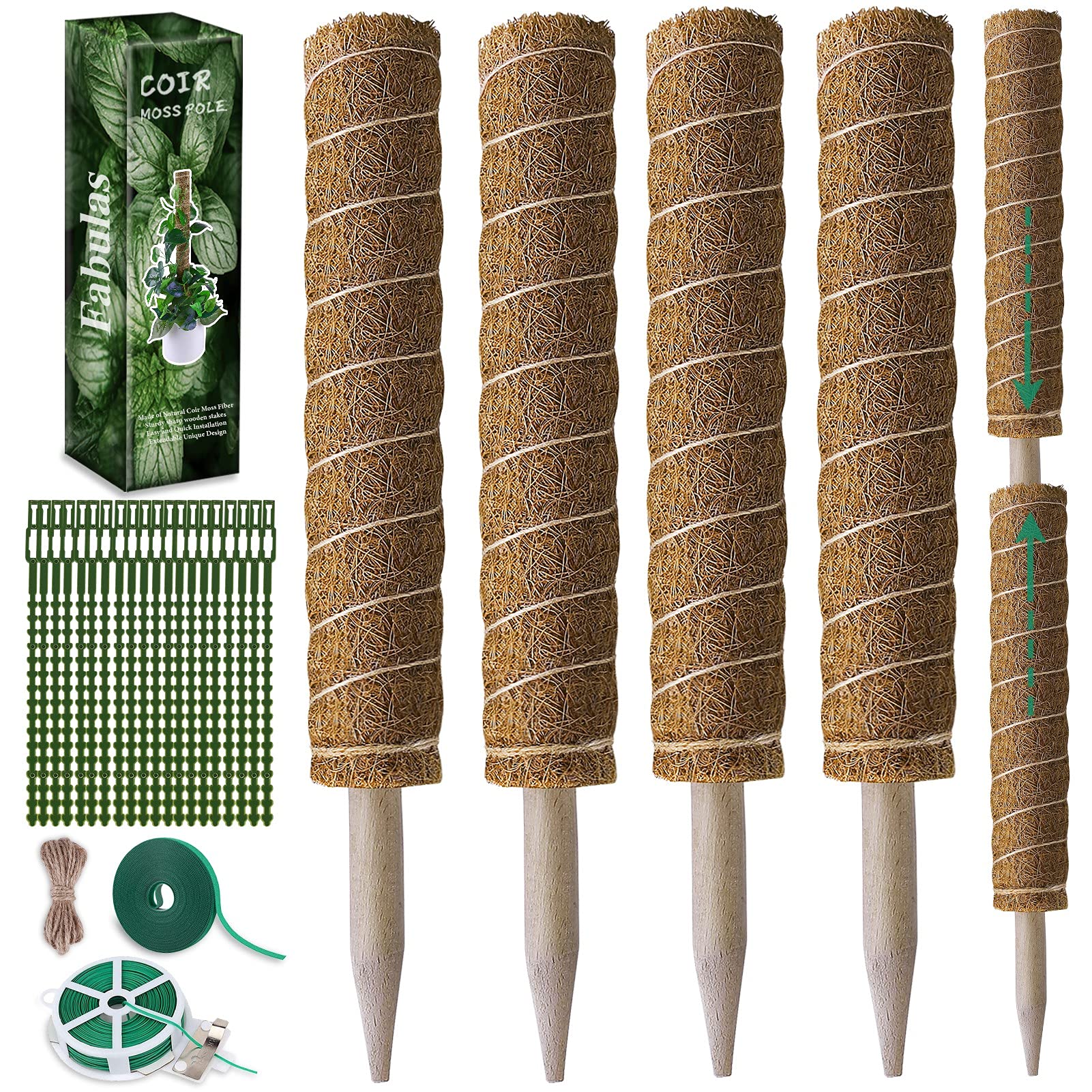 Fabulas moss pole extended to 47.5 inches supports vertical growth