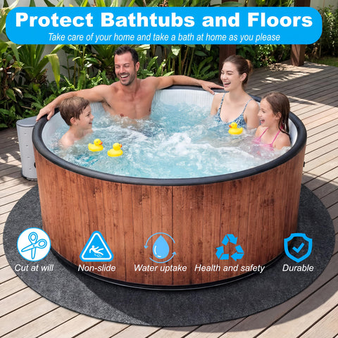 FACAINCXS absorbent floor protector soaks splashes and speeds post-bath cleanup.