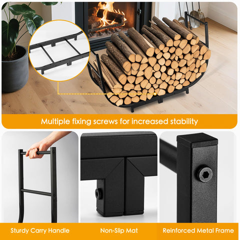 facka firewood rack with waterproof cover protecting logs from rain