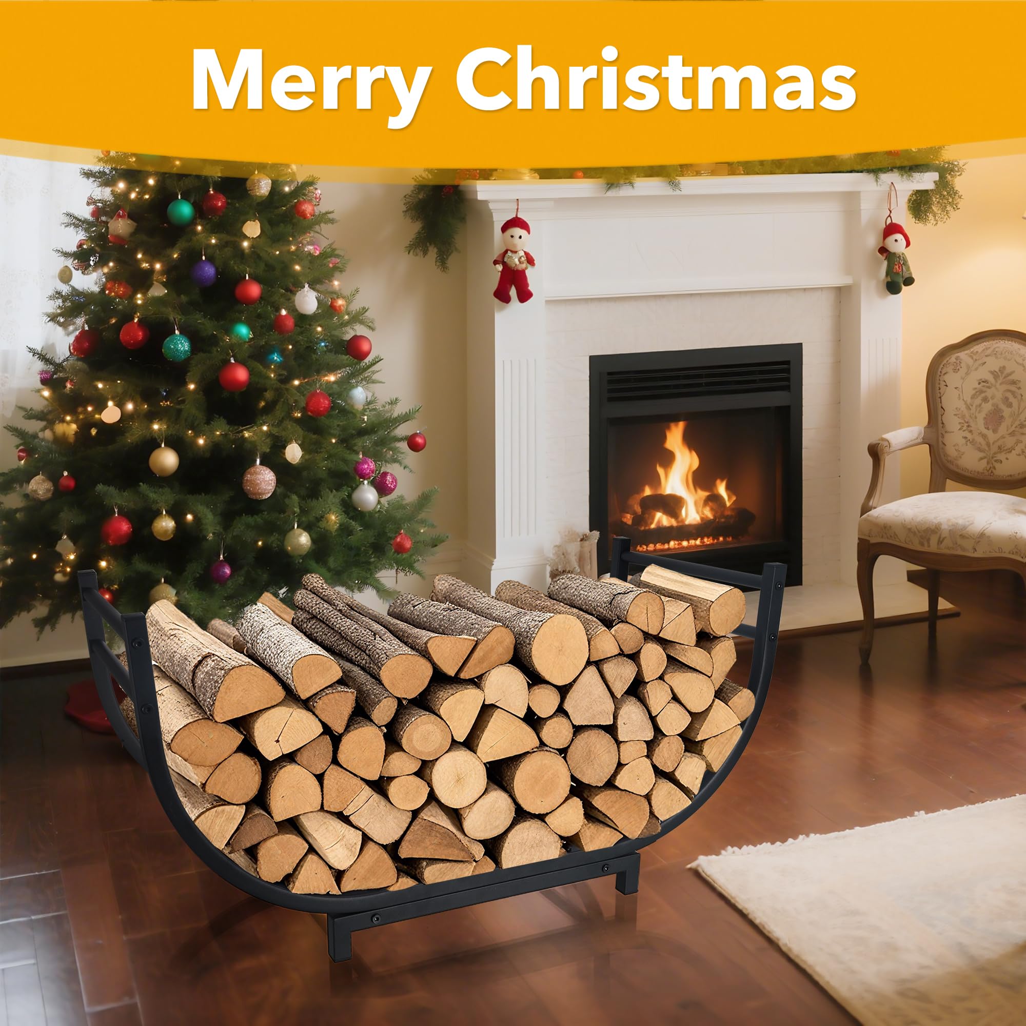 Facka Metal Firewood Storage for indoor outdoor use