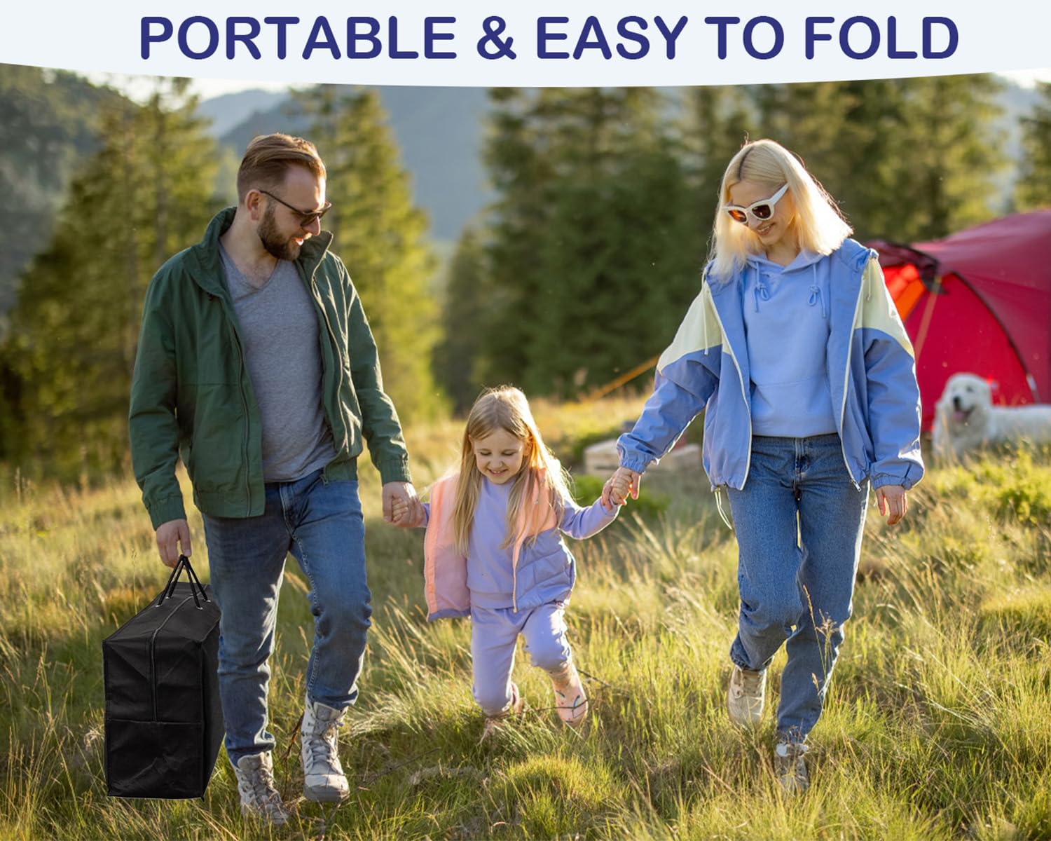 FACOYANS durable outdoor mat designed for deck and backyard gatherings.