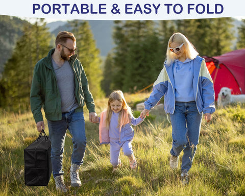 FACOYANS durable outdoor mat designed for deck and backyard gatherings.
