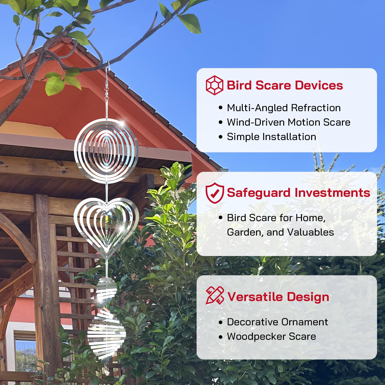 Factee stainless steel wind spinner shows assembly for outdoor use