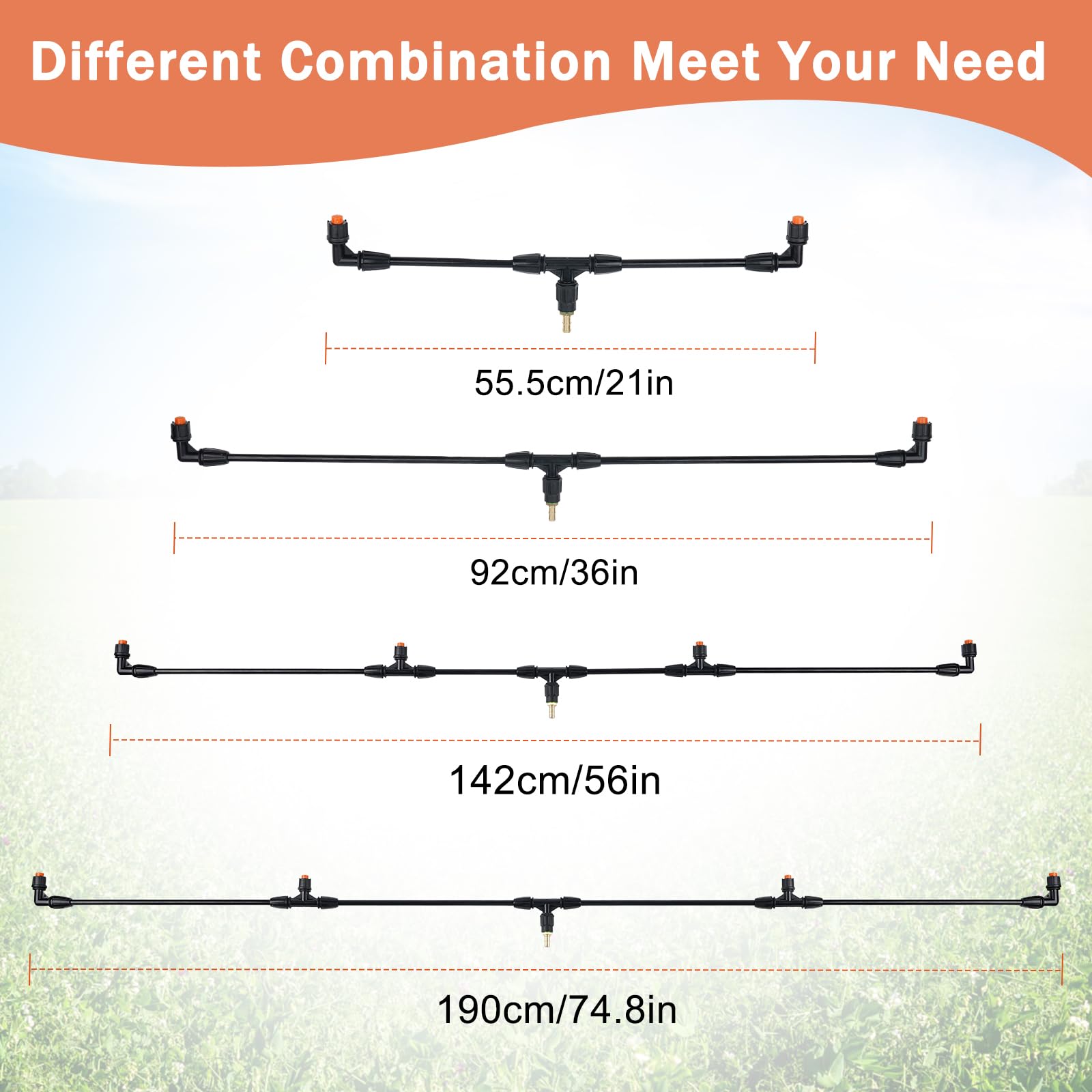Faculx dual-angle nozzle system enables versatile spray patterns for irrigation.