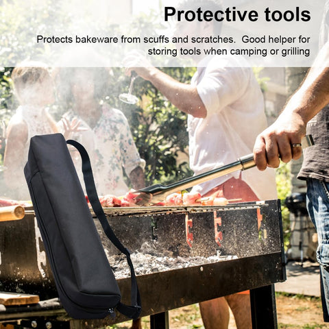 Compact yet spacious design fits a range of grilling tools.
