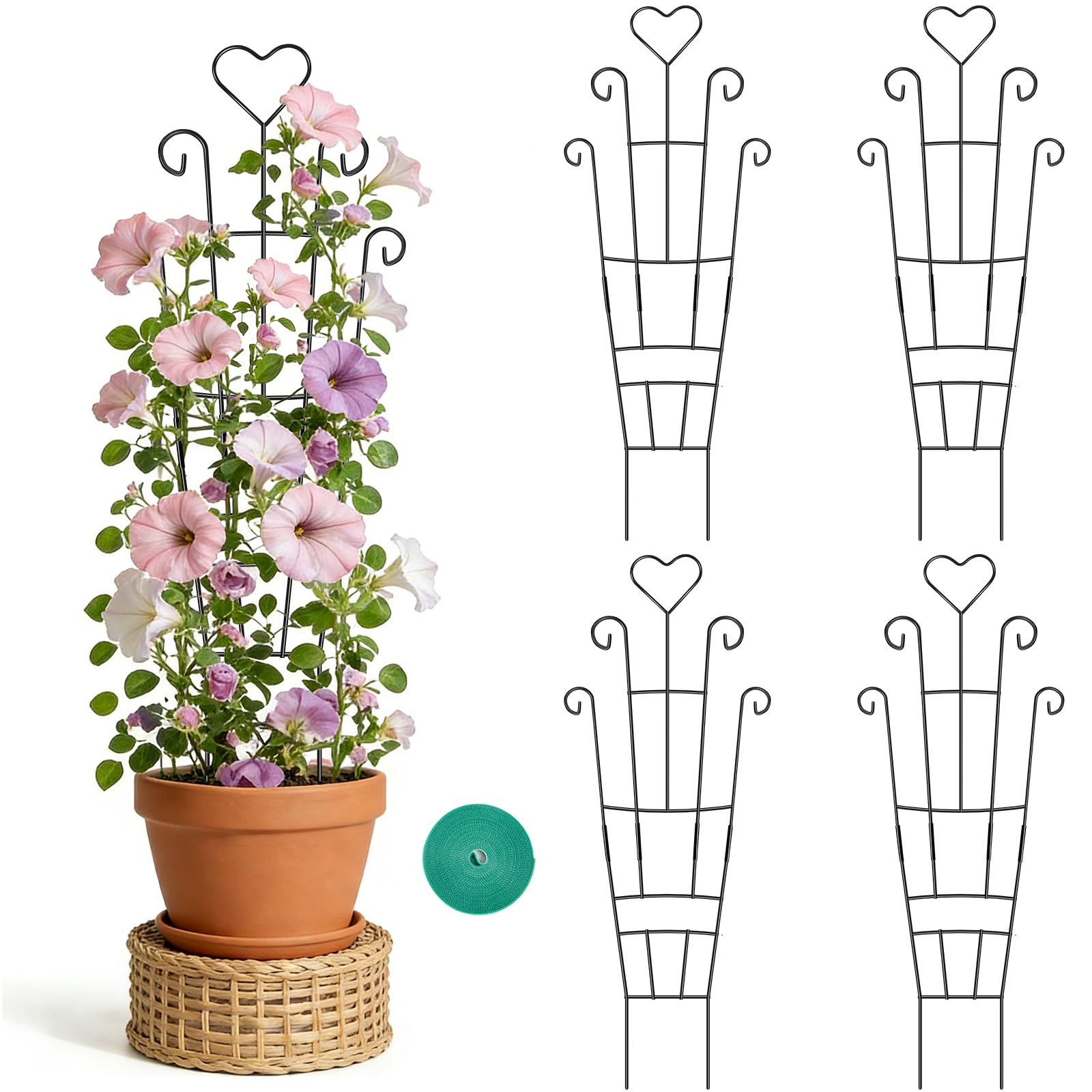 FAFTFTDY heart-shaped trellis ready to support climbing plants indoors and outdoors