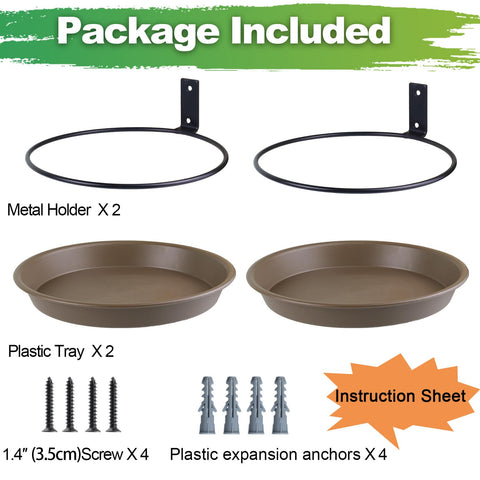 FAHAWEL sturdy 0.12-inch plastic trays resist warping in sun and rain.