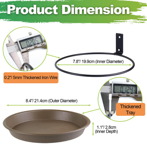 FAHAWEL iron holder with durable ring supports the tray securely for outdoor use.